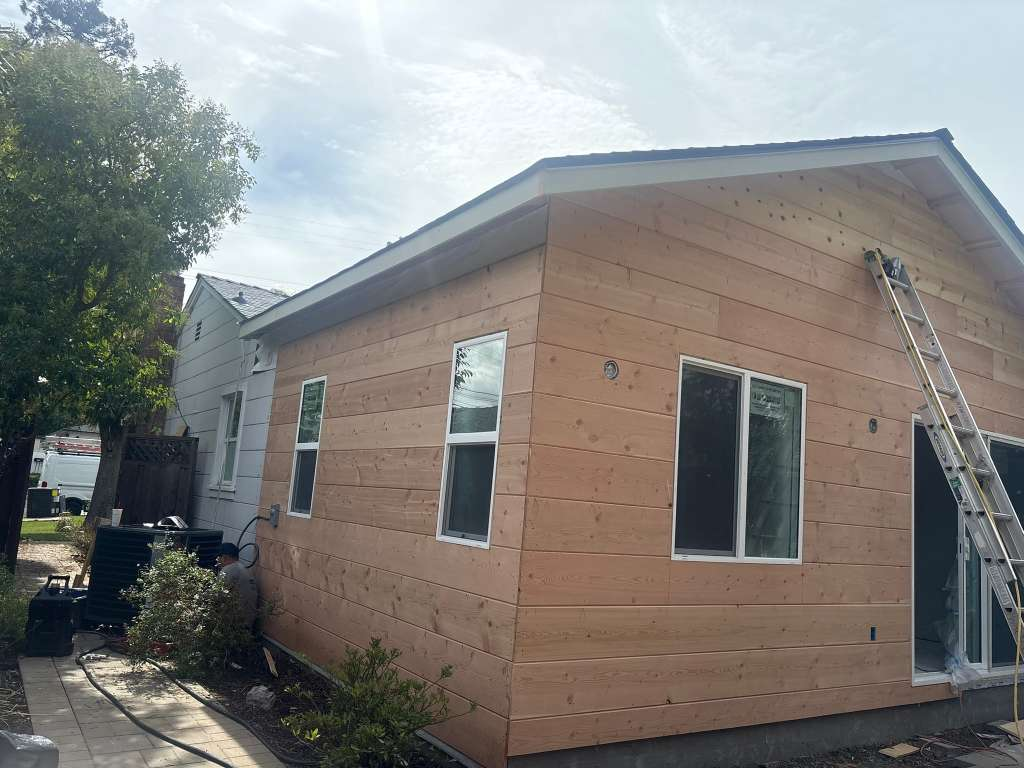 Full home remodeling with cedar siding in Bay Area